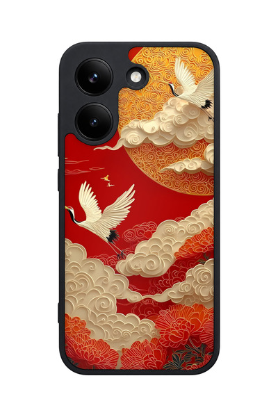 POCO X8 Pro Compatible Peony Patterned Camera Protected Shockproof Case