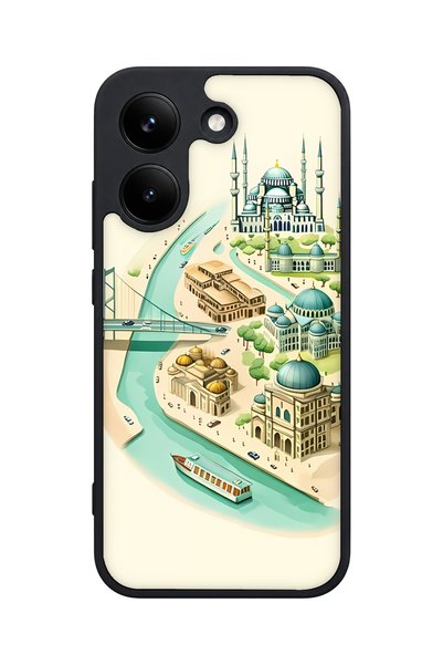 POCO X8 Pro Compatible Istanbul Patterned Camera Protected Shockproof Case