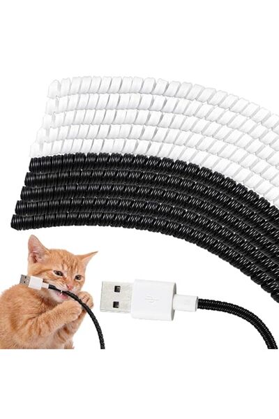 Frienda 10 Pcs Spiral Cord Protector Chargers Protector Pets No Chew Data Cab...