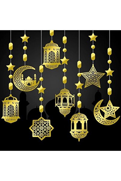 GENERAL Moon and Star Lantern Garland (16 Pcs * 39 Inches) - Ideal for Eid De...