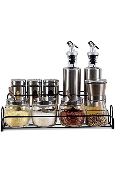 Paporich Kitchen Supplies Seasoning Jar Set of 10, Stainless Steel Spice Jars...