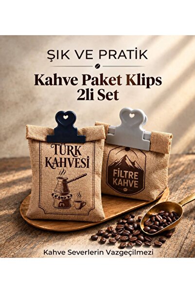 Kahve Paket Klips 2li Set VCT