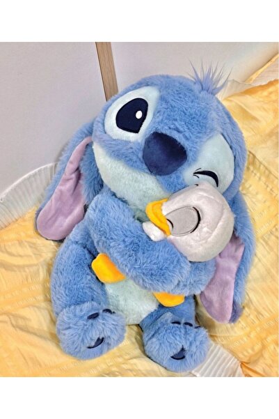 Heribom 35 Cm Ördek Tutan Stitch & Lilo Peluş Oyuncak