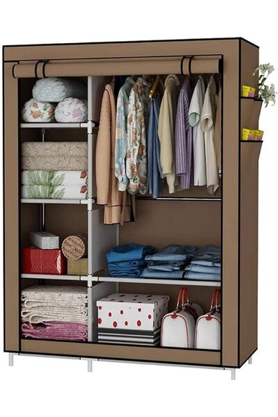 GENERAL Portable Wardrobe Clothes Storage Organizer, Fabric Wardrobe for Clot...