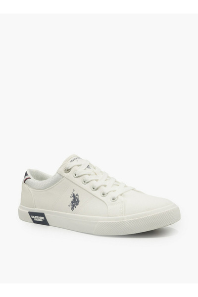 U.S. Polo Assn. أحذية رياضية رجالية برباط وطباعة شعار، تصل إلى الكاحل