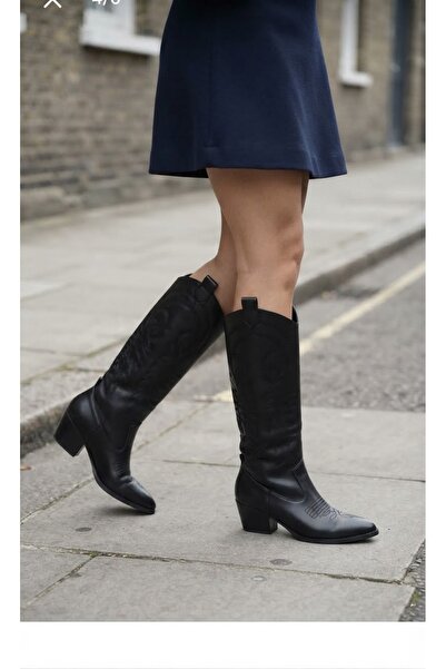 BYBERO Women's Cowboy Embroidered Boots