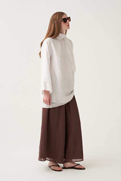 ALLDAY Collar detailed lined tensel tunic