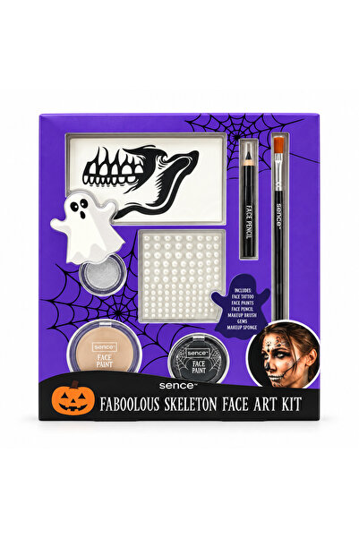 SENCE Cofetărie cadou cu schelete de Halloween, 7 piese
