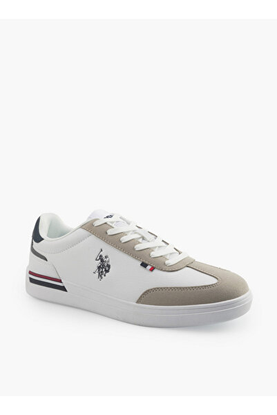U.S. Polo Assn. أحذية رياضية رجالية برباط وطباعة شعار، تصل إلى الكاحل