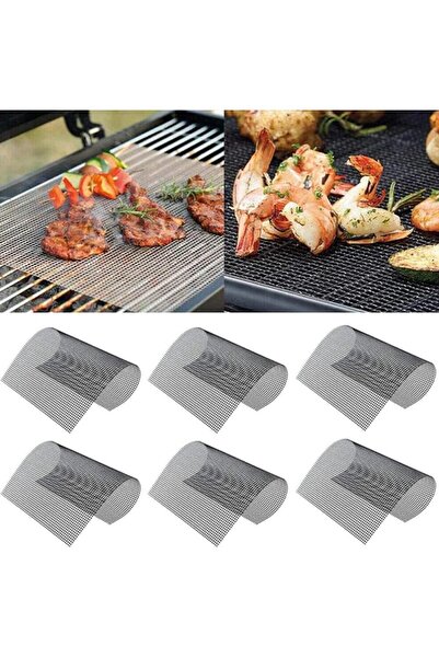 Generic BBQ Grill Mesh Mats Set of 6,Non-stick,Heat Resistant for Gas Charcoa...