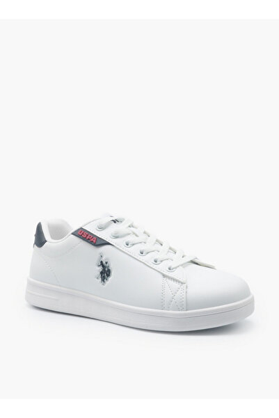 U.S. Polo Assn. أحذية رياضية نسائية بطول الكاحل مع طباعة شعار