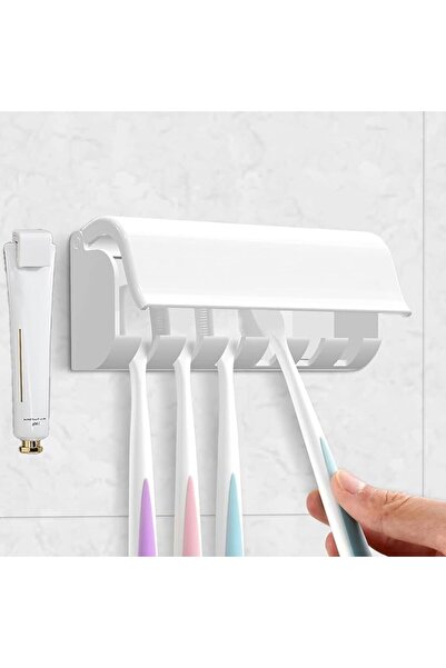 GENERAL Wall-Mounted Toothbrush Holder with Shower Cap Made of Mica-Coated Pl...
