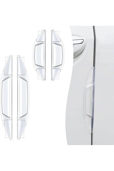 KASTWAVE Car Door Edge Guard Protector Strip, 4PCS Transparent Anti-Collision...