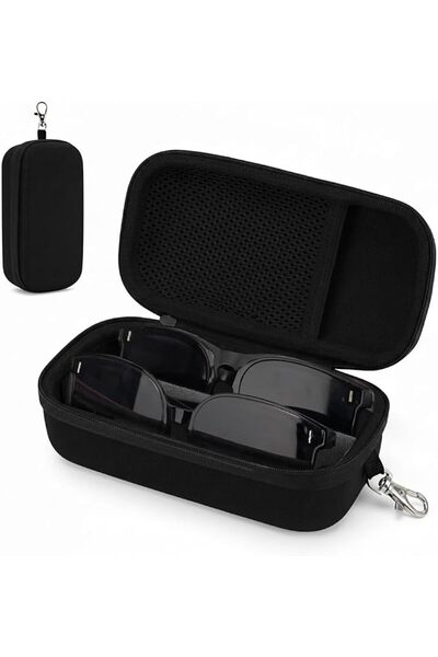 SYOSI Eyeglasses Case, Double Glasses Hard Shell Case, Sunglasses Organizer f...