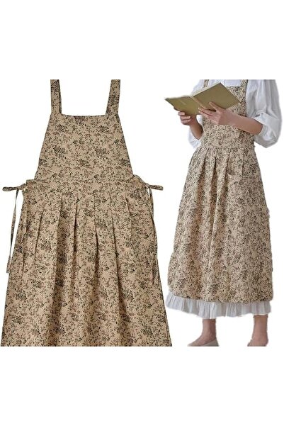 Generic Floral Cotton Apron, Waterproof and Oil Resistant, Adjustable Extra L...