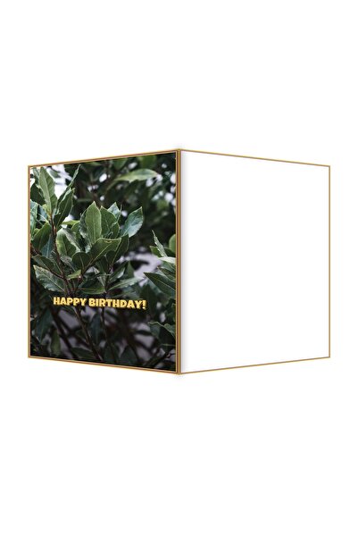 OEM Felicitare Aniversare cu tematica frunze proaspete de dafin, 13.3x19.4cm ...