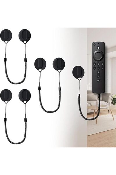Yelajoy 3 Pack Magnetic Remote Control Holder with Security Cable, Wall-Mount...