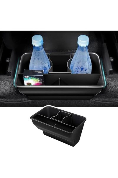 SYOSI Rear Under Storage Box Replacement for Tesla Model Y, Console Hidden Tr...