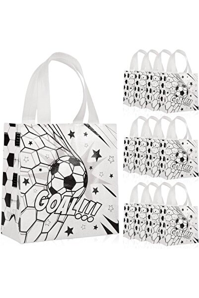 SYOSI 12 Pack Soccer Goodie Bags, Reusable Party Favor Bags for Kids, Soccer ...