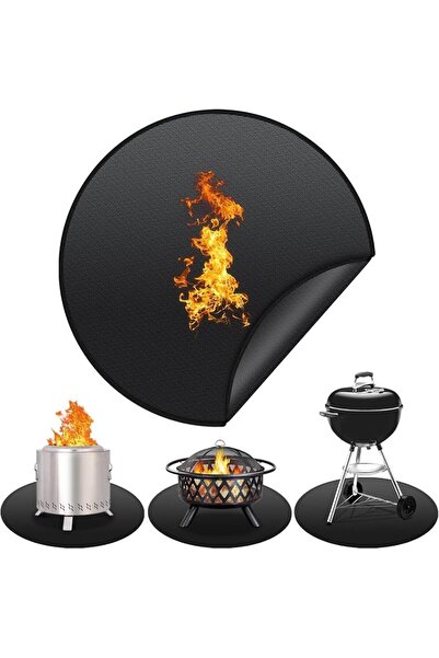 Bukela 91Cm Round Fireproof Mat for Solo Stove Bonfire and Grill, Oil-Proof W...