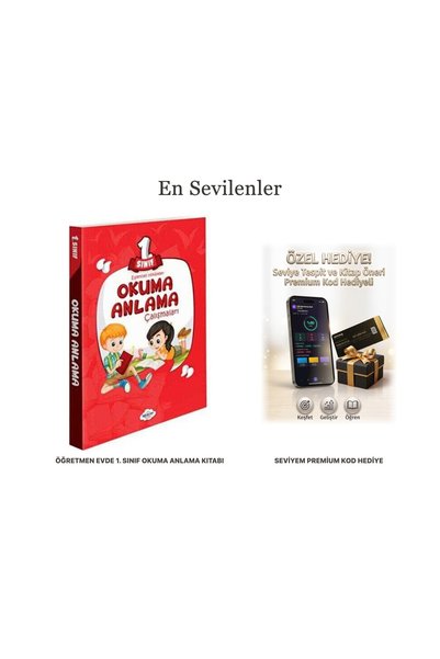 öğretmen evde YAYINLARI 1. SINIF OKUMA ANLAMA KİTABI (+SEVİYE TESPİT UYGULAMA...