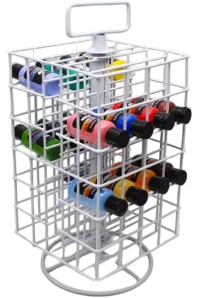KASTWAVE Paint Organizer Tower Stand with Highly Stable 6-Tier 360° Rotating,...