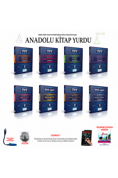 Toprak Yayıncılık 2026-2027 TYT Tüm Branş Denemeleri 8'li Set 022