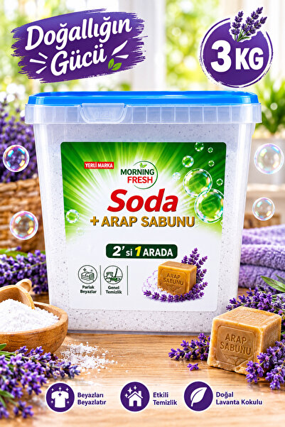 MORNİNG FRESH 1 adet 3 kg lavantalı arap sabunlu soda