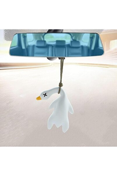 X SPRING Car Mirror Hanging Accessories, Whimsical Crooked Neck Duck Swing Or...