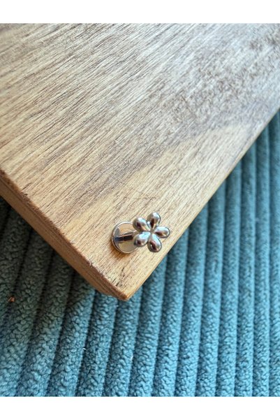Rupen Kraft Yüksek Kalite G23 Titanium Çiçek Titanyum 6x1,2mm Labret Piercing