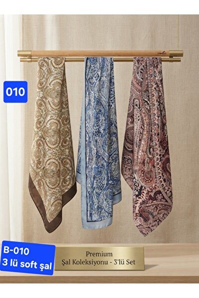 HAR-UM Ticaret ETNİK SOFT ŞAL 3 LÜ