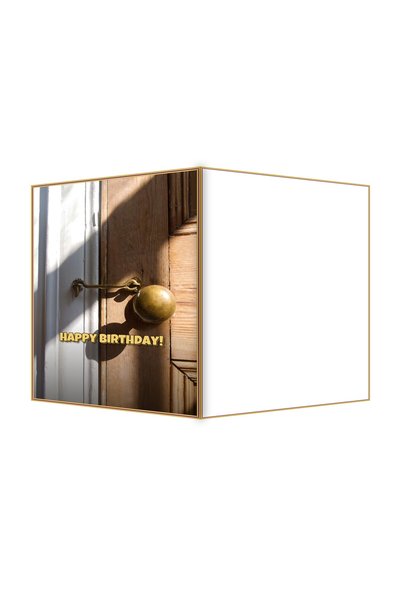 OEM Felicitare Aniversare Zavor din Alama Antica, Design Vintage, Pliata 13.3...
