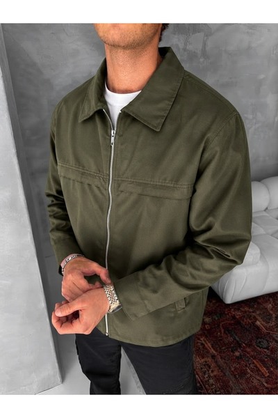 Minharir Men's Seasonal Pocket Detailed Lined Jacket