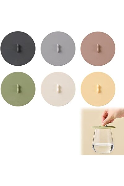 KASTWAVE Silicone Cup Lids Silicone Cup Covers, 6 color Design, Food Grade An...