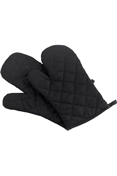 GENERAL (Black) - Oven Mitts, Premium Heat Resistant Kitchen Gloves Cotton & ...