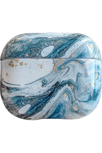 NALANDA Airpods Pro Case Cover Sparkle Glitter Marble Full-Bady Protective TP...