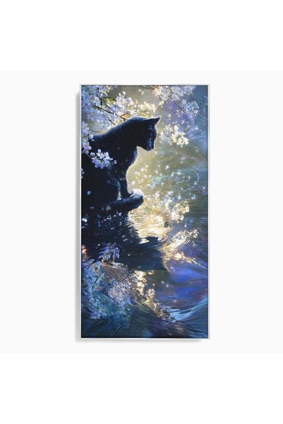 Luxcanva Tablou Canvas Susur de Primavara 50x100 cm cu Rama Argintiu Susur de...