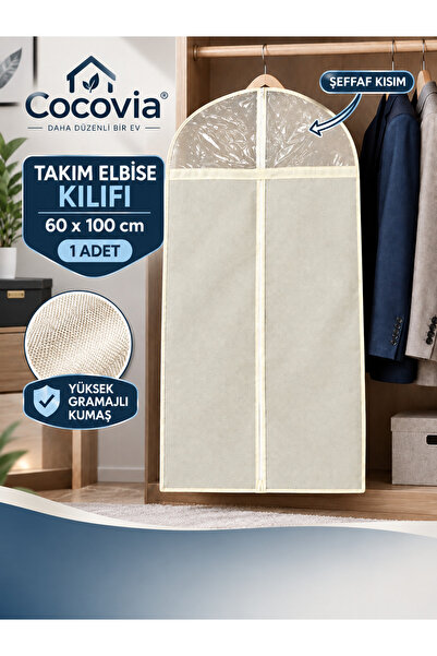 CocoVia Suit Cover with Zipper, Clothing Jacket Protective Storage Bag - Clos...