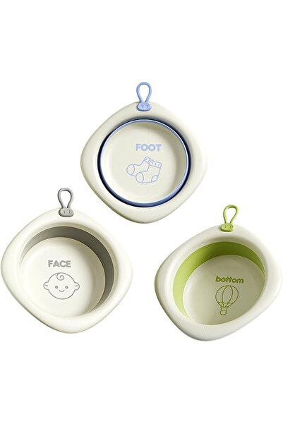 AZONEE Collapsible Wash Basin Set, Foldable Plastic Basins, Portable for Trav...