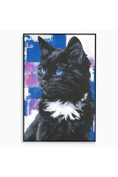 Luxcanva Tablou Canvas Rasuflarea Noptii 100x150 cm cu Rama Negru Rasuflarea ...