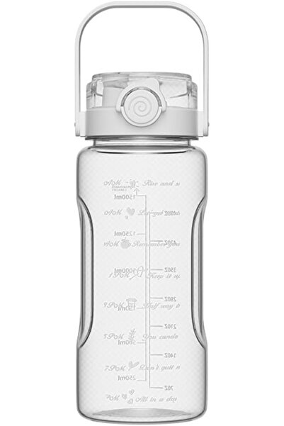 Generic Sports Water Bottle,Jug with 2 kinds Drinking Spouts(Cloud White)