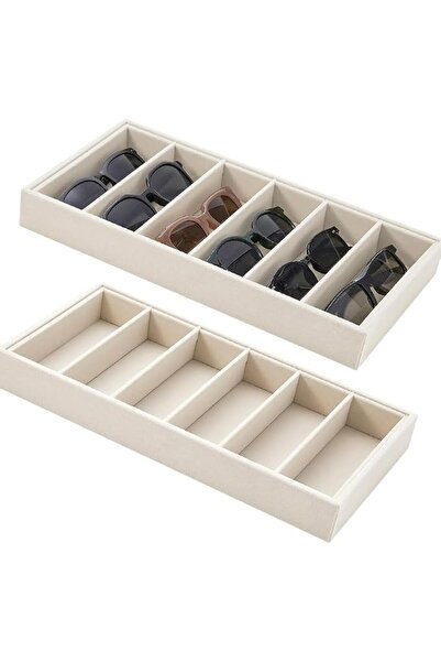 GENERAL Tazweq Beige Velvet Jewelry Organizer, Compact Board, 4.5 X 38.7 X 18...
