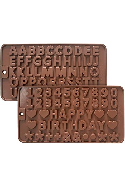 JOYZZZ Letter Molds, 2 Pack Silicone Alphabet Molds for DIY Chocolate, Resin,...