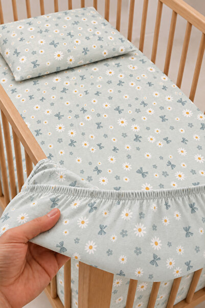 Bebelz 100% Cotton Mother's Side - Park Bed Daisy Baby Elastic Sheet Set - 2 ...