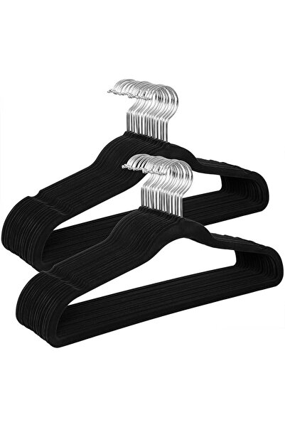 SONGMICS CRF26BK Set of 30 Velvet Coat Hangers 43.5 cm Long Suit Hangers Thin...