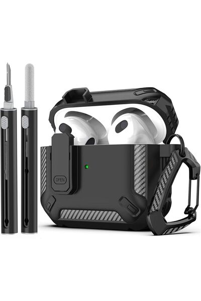 GNAFOTU Compatible with AirPods 4rd Generation Case Cover with Cleaner Kit,Se...
