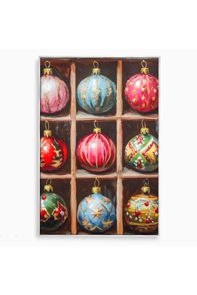 Luxcanva Tablou Canvas Magia Ornamentelor 40x60 cm cu Rama Argintiu Magia Orn...