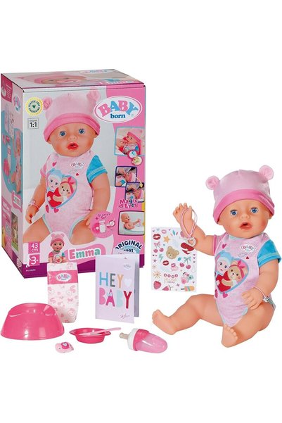 BABY born Интерактивна кукла Emma Teddy Style, 43 см, с 10 аксесоара
