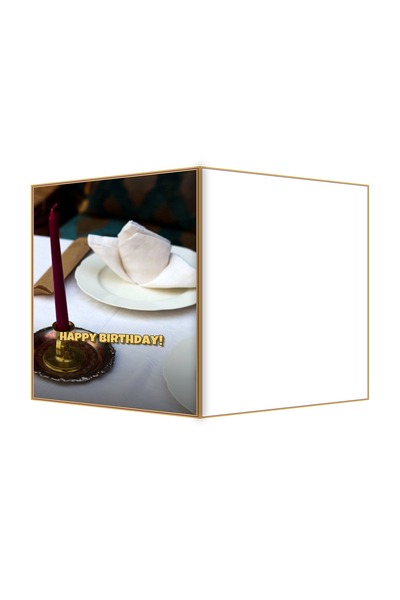 OEM Felicitare Aniversare Placa Alama Lustruita, Design Elegant, 13.3x19.4 cm