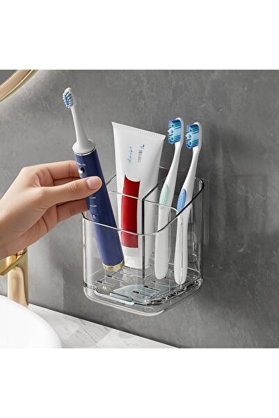 GENERAL Toothbrush Holders for Bathrooms, 3 Slots Detachable Wall Mounted Hol...